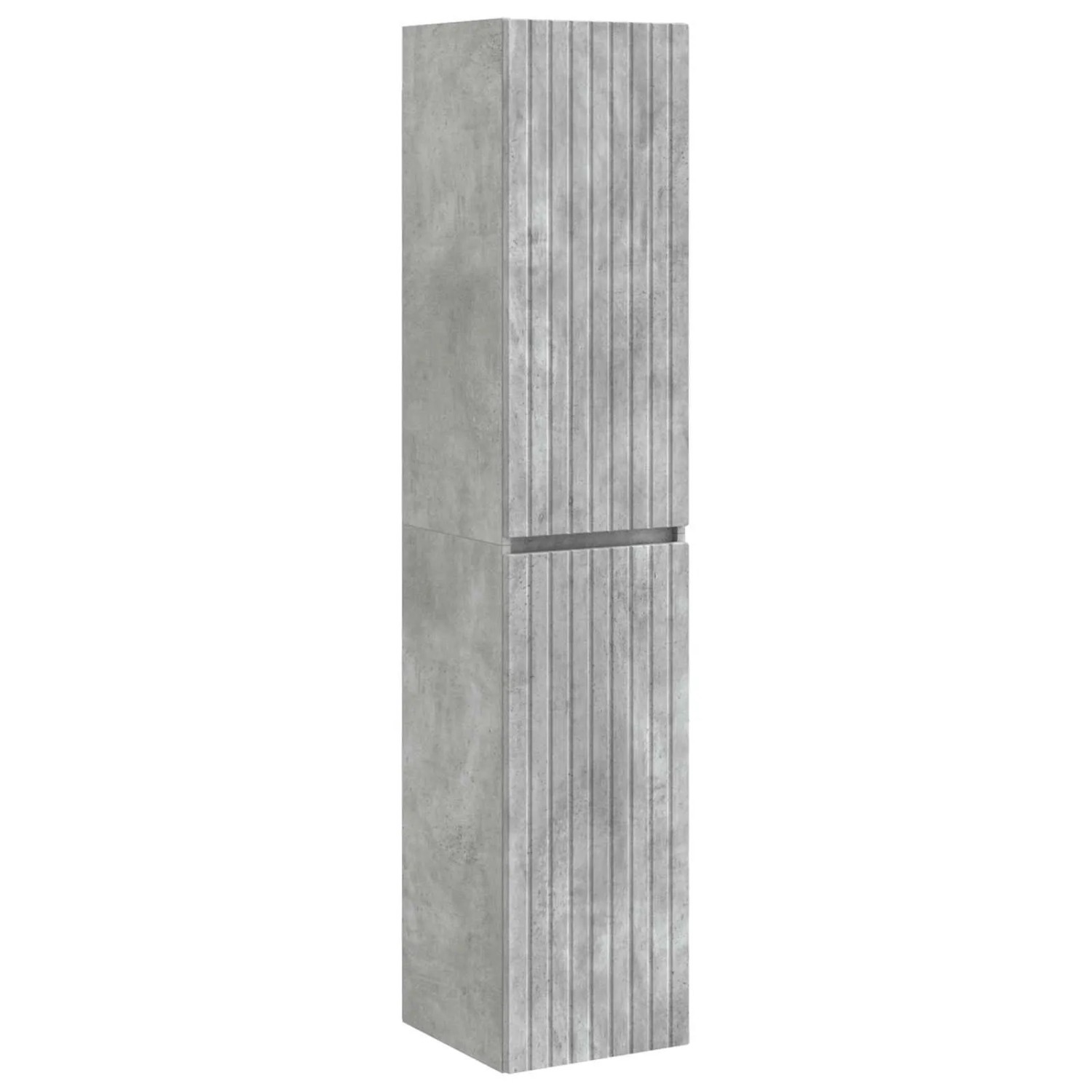 vidaXL Wandmontierter Badezimmerschrank Betongrau 33 x 34,5 x 160 cm 890645