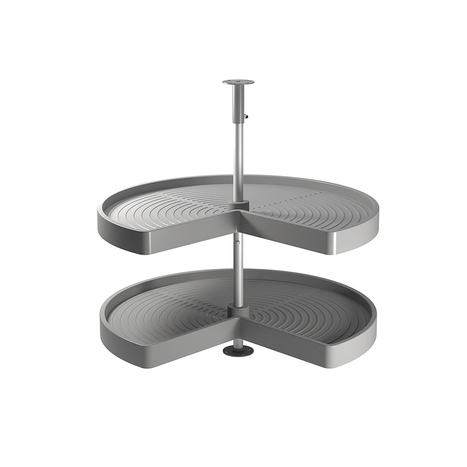 Emuca Lot Drehplatten Shelvo 3 und 4 für 800 mm Modul Kunststoff und Aluminium Weiss