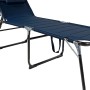 Mojawo Gartenliege, dunkelblau, mit Sonnendach und Kissen. Camping & Relaxen im Garten.
