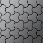 Gebürstete Edelstahl Mosaikfliese Marine Grau, Ubiquity-s-s-mb, im Detail.