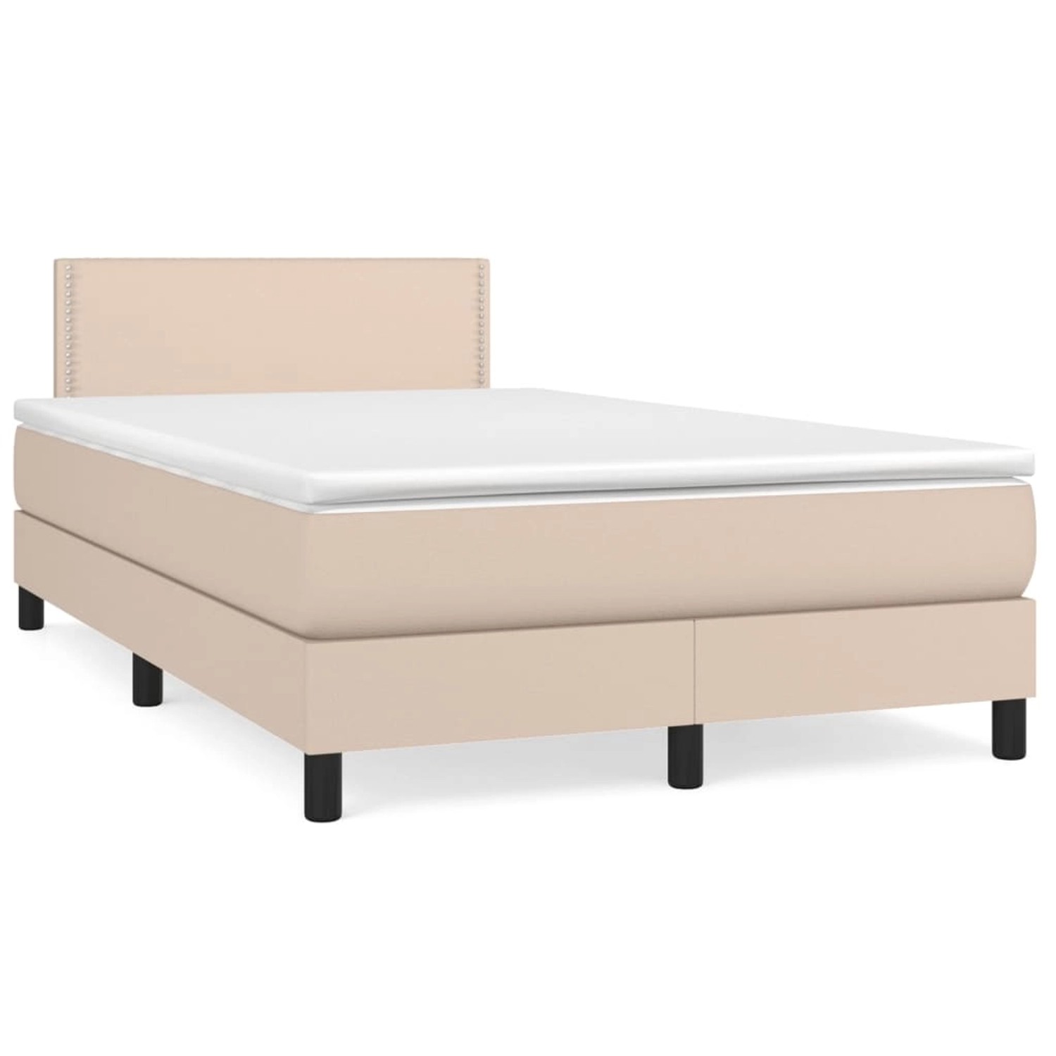 vidaXL Boxspringbett Matratze Cappuccino-Braun 120x200cm Kunstleder1389756 günstig online kaufen