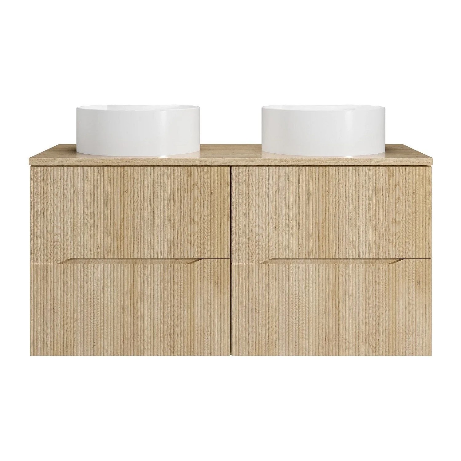 Vente-unique Doppelwaschtisch Oriso Naturfarben Hell 120 cm