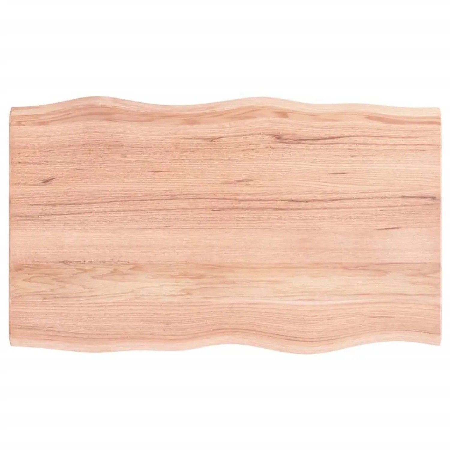 vidaXL Tischplatte 100x60x2 cm Massivholz Eiche Behandelt Baumkante 363953