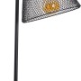 Schwarze Näve Tischleuchte Korie, 50 cm hoch, mit Gitterschirm im Industrial Style.