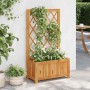DELUKE Pflanzkasten Mit Spalier WELO Akazienholz Massiv 100x55x28cm Spalier Mit Blumenkasten Hochbeet Mit Rankgitter Rankkasten Gartenspalier_2