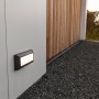 Lutec LED-Orientierungslicht Helena, eine rechteckige Außenwandleuchte in Anthrazit mit warmweißem Licht.