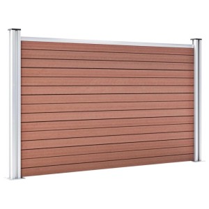 vidaXL Gartenzaun WPC 526x106 cm Braun 3053244