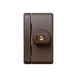 Braunes Abus Fensterschloss FTS96 B SB für erhöhte Sicherheit am Fenster.