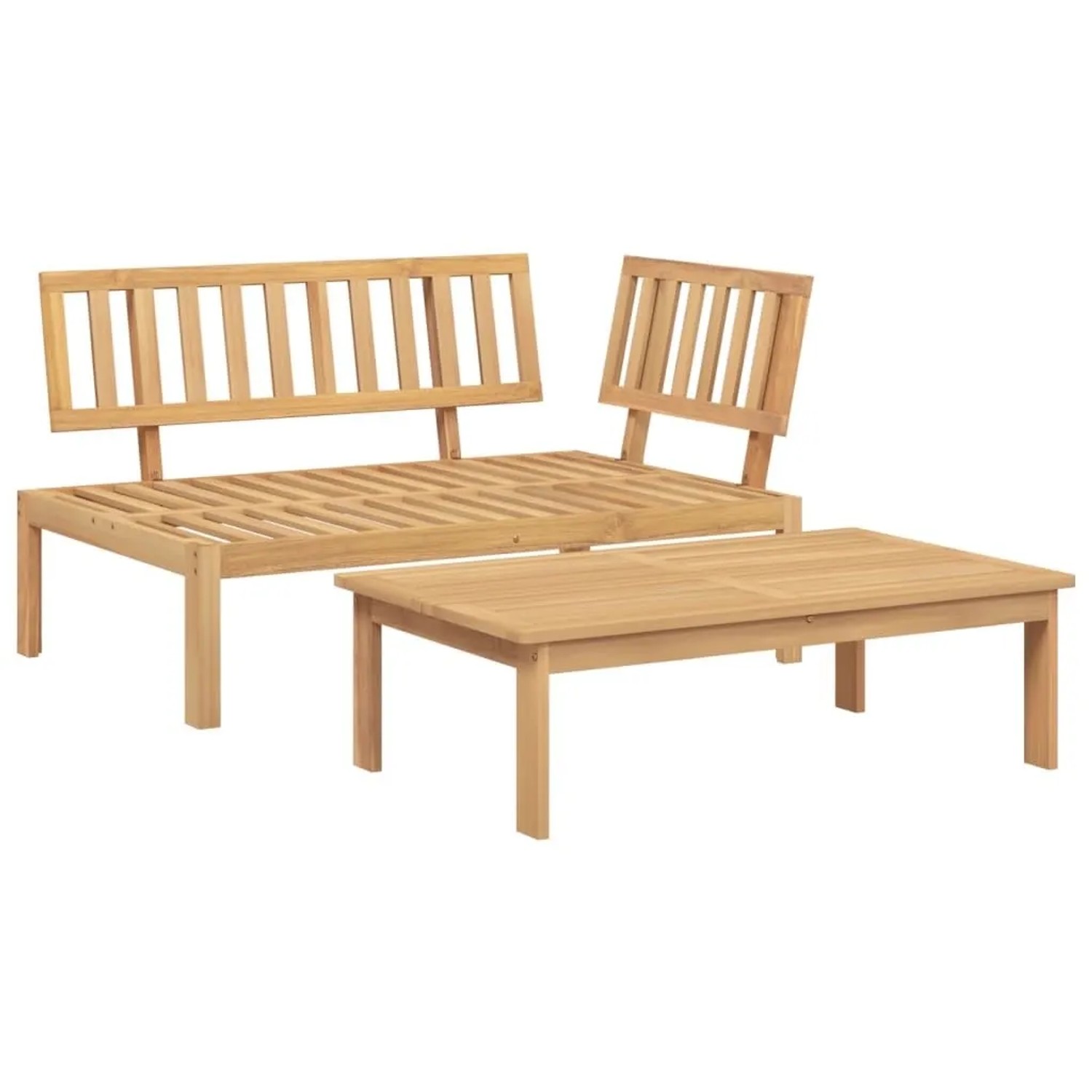 vidaXL 2 Tlg Garten-Sofagarnitur aus Paletten Massivholz Akazie 365853