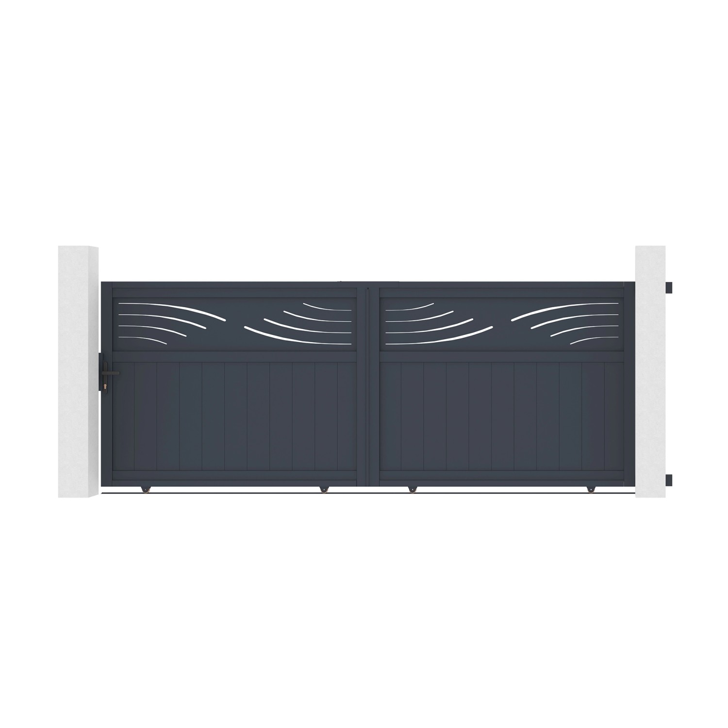 Casanoov Schiebetor 3 7 M Halti H 140 Cm Graues Aluminium & 2 Pfosten 20 X günstig online kaufen