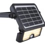 Schwarze Globo Solarleuchte mit Sensor, 3,4 cm, für den Außenbereich.
