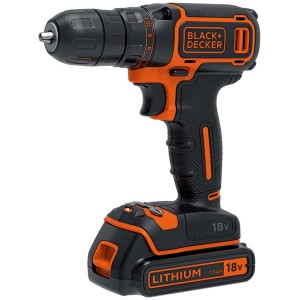 Black+Decker Akku-Bohrschrauber BDCDC18K mit 18V Akku und Koffer.
