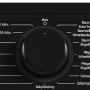 Telefunken Kondenstrockner, schwarzes Bedienfeld mit Programmwähler und LED-Anzeige.