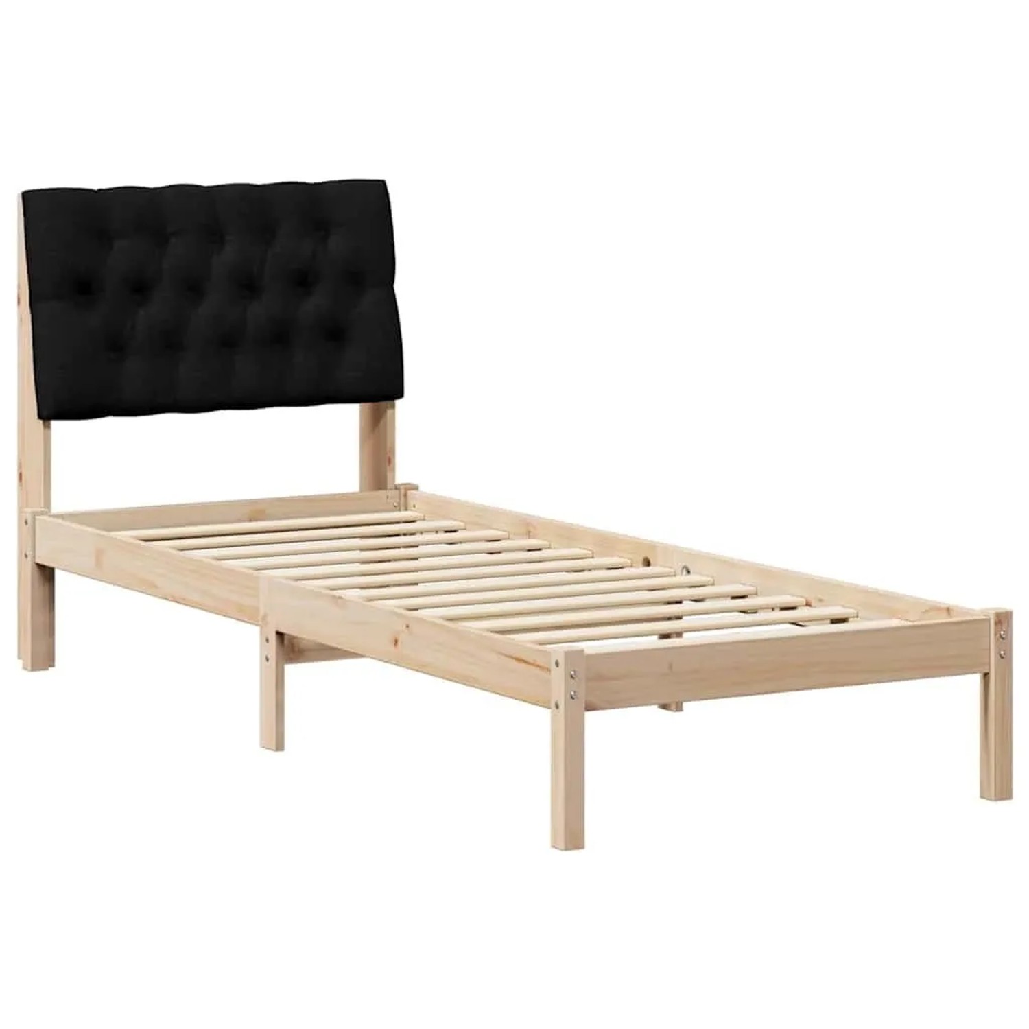 vidaXL Bettgestell mit Gepolstertem Kopfteil Braun 80 x 200 cm 878851 günstig online kaufen