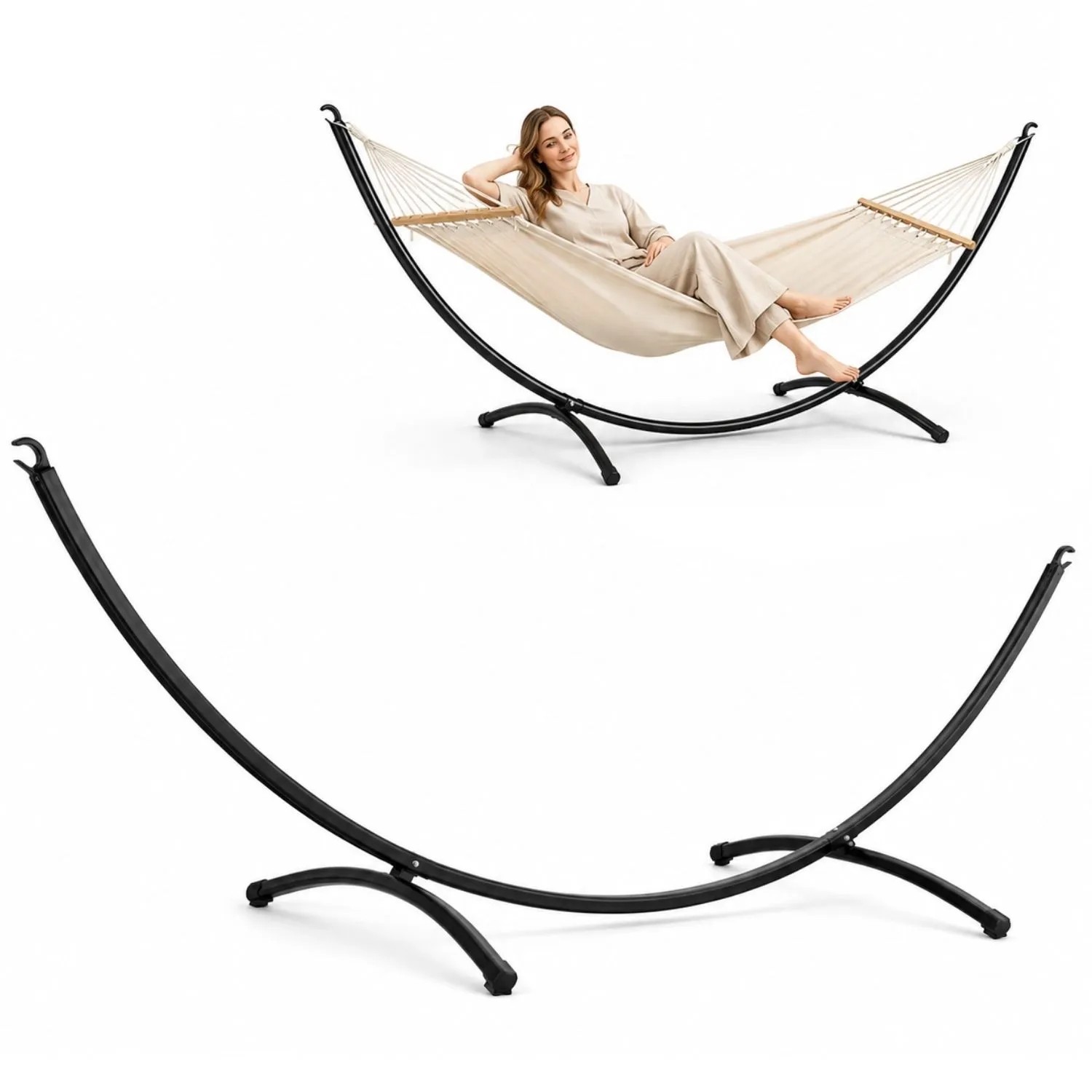 AMANKA Hängemattengestell bis 120 kg Belastbar - 300 x 100 cm
