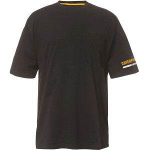 Schwarzes Cat T-Shirt Essential Größe M aus Baumwolle für Arbeitskleidung.