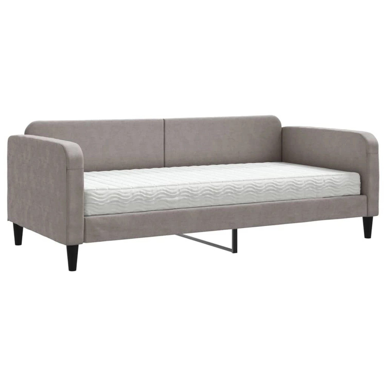 vidaXL Tagesbett mit Matratze Taupe 90x200 cm Stoff1848516 günstig online kaufen