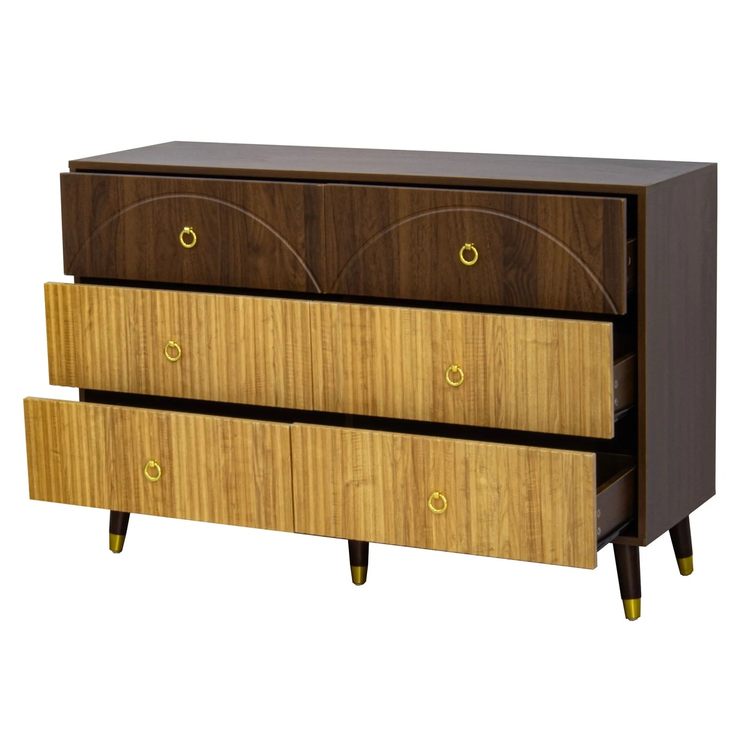 okwish Sideboard mit Stauraum Wohnzimmer 120x81x40cm Natur