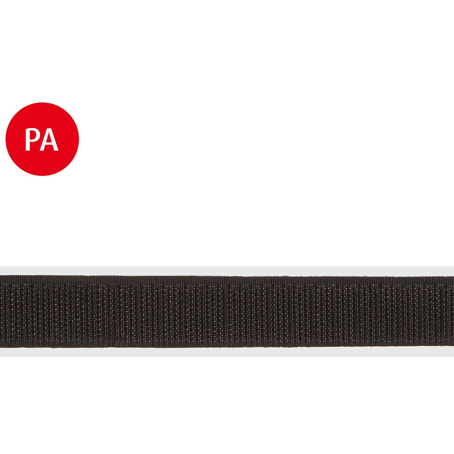 Conacord Hakenband zum Kleben Polyamid 20 mm Schwarz Meterware