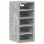vidaXL Schuhschrank Betongrau aus Holzwerkstoff mit 5 Fächern, zur Wandmontage geeignet. Ideal für Flur.