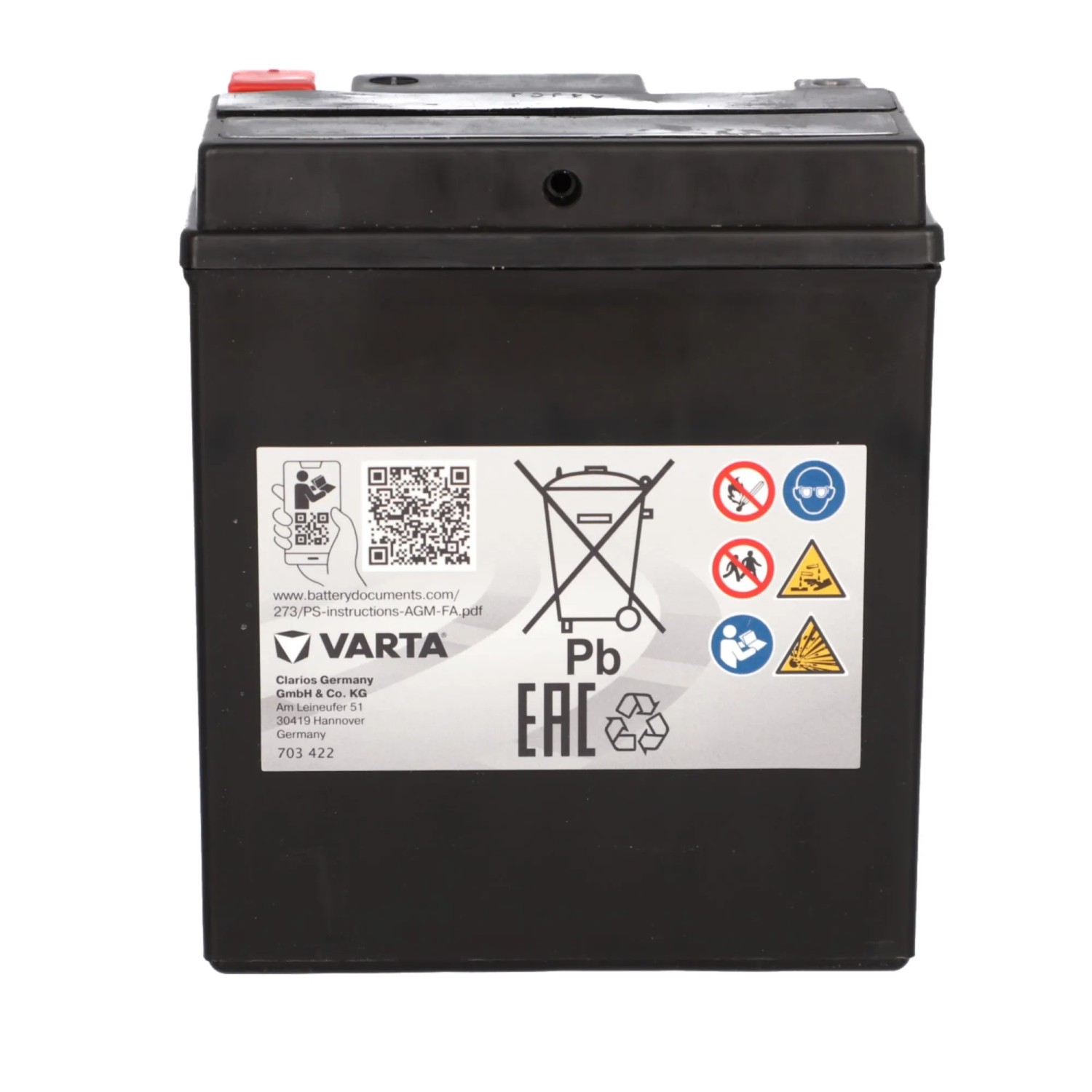 Varta MoBa Batterie 6 Ah Powersports Active AGM, 12V Motorradbatterie für zuverlässige Startleistung.