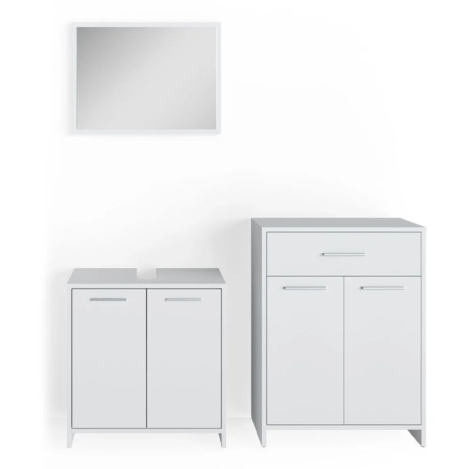 Vicco Badmöbel-Set Kiko Weiß 60 x 60 3-teilig
