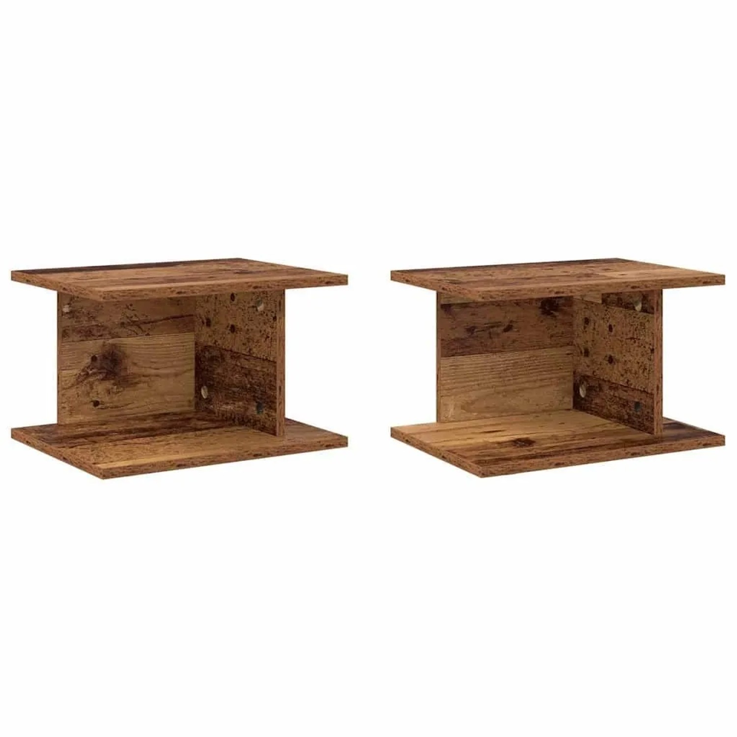 vidaXL Nachttisch 2 Stk Altholz 40 x 30 x 25 cm Holzwerkstoff 891181