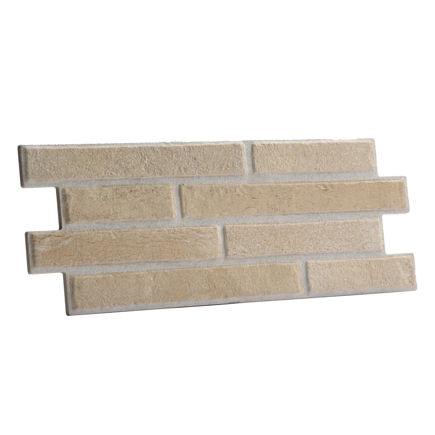 Klimex Verblender Feinsteinzeug UltraStrong Long Brick, 40x16 cm, grau-beige, in Backsteinoptik.