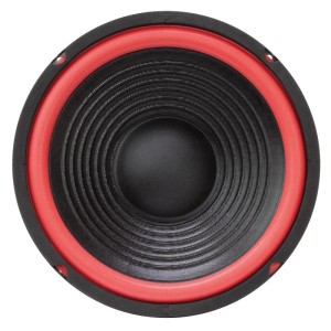 Rockwood Basslautsprecher, 250mm, 4 Ohm, mit roter Schaumstoffsicke. Ideal für Hi-Fi- und Heimkino-Systeme.