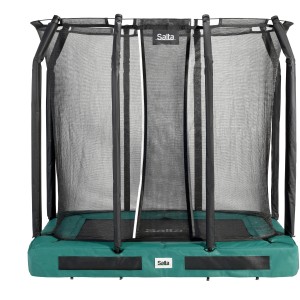 Salta Premium Ground Trampolin, 214x153 cm, Grün, mit Sicherheitsnetz. Bodentrampolin für sicheren Springspaß.