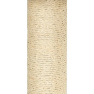 Detailansicht: Sisal-Kratzsäule des creme-farbenen vidaXL Kratzbaums, ideal zum Krallenwetzen.