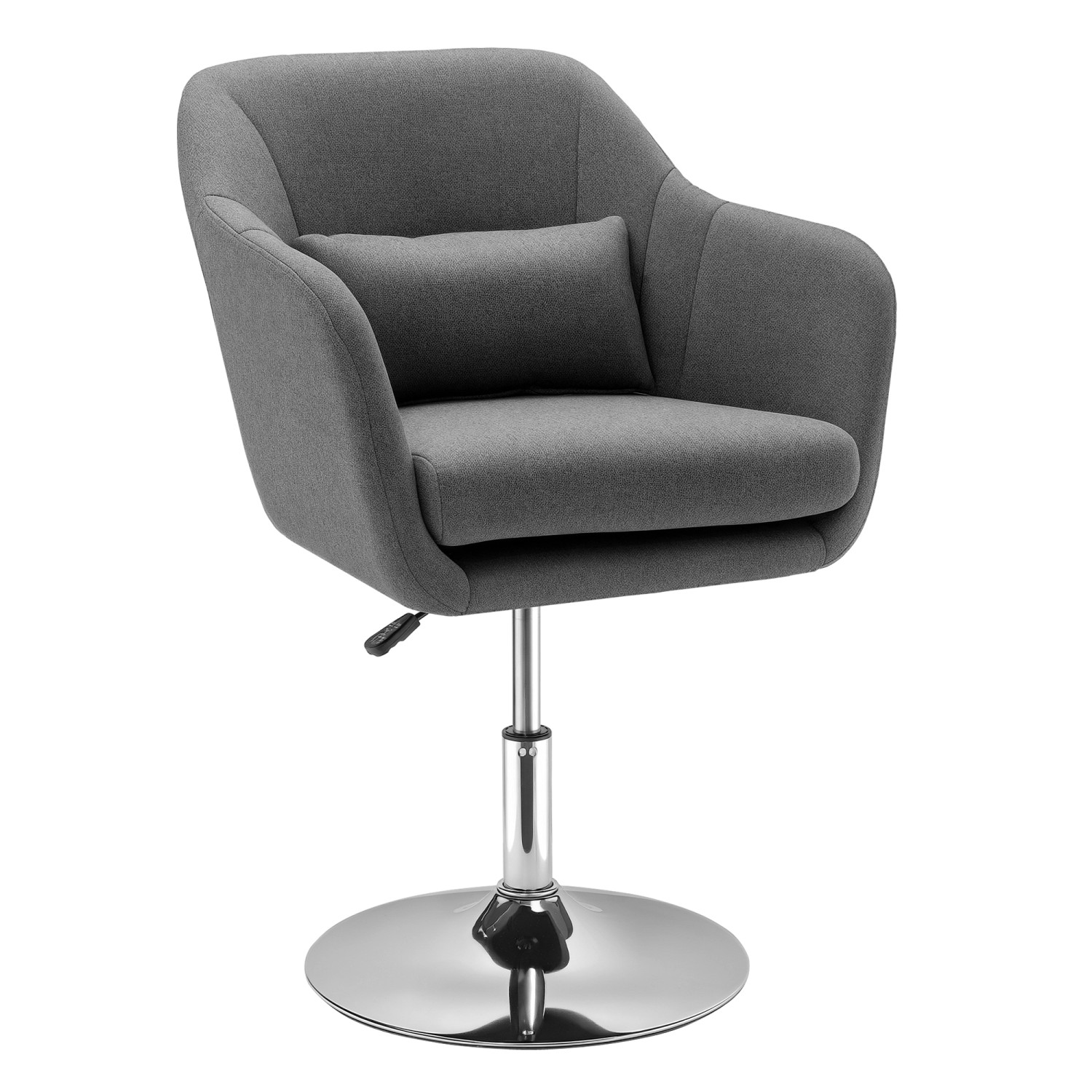 HOMCOM Sessel mit Armlehne Polyester Dunkelgrau 60B x 60T x 79-91H cm