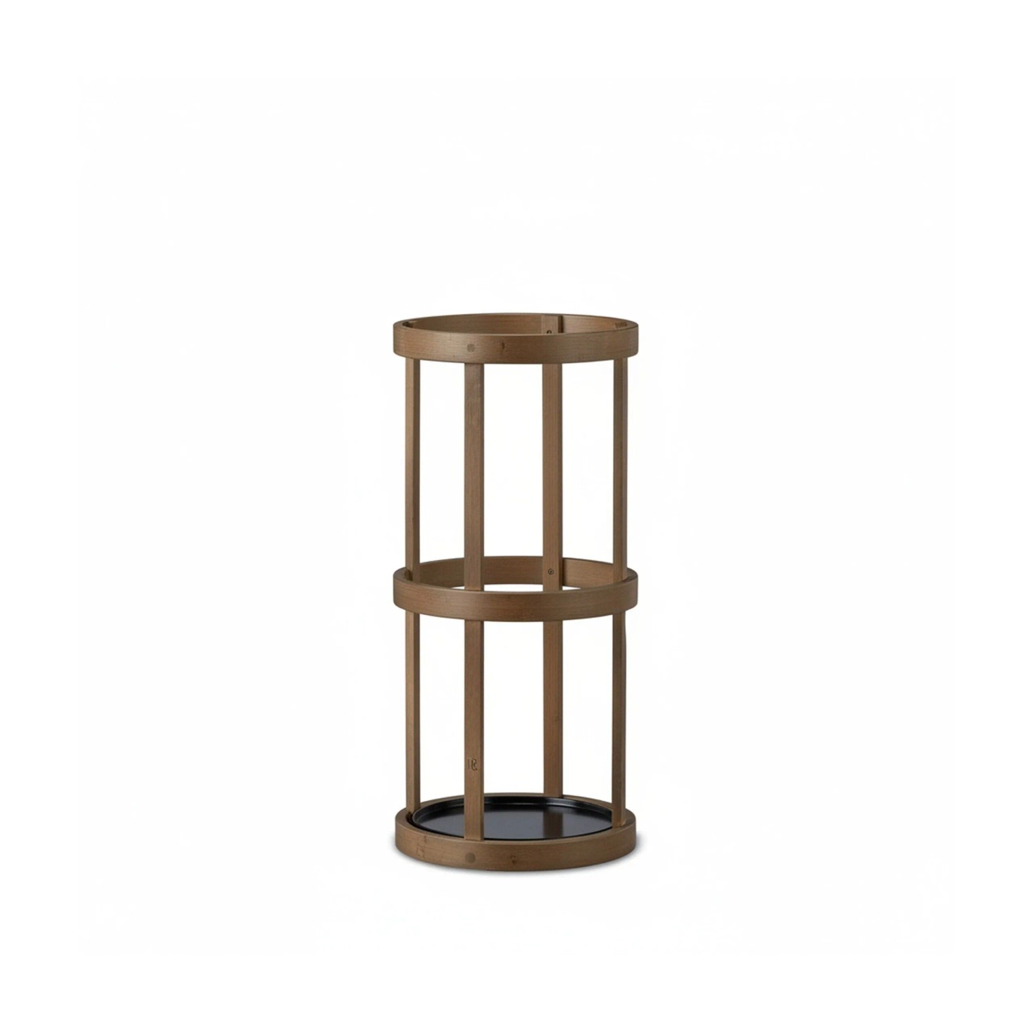Relaxdays Schirmständer Bambus Rund Freistehend 45 cm x 20,5 cm 1,1 kg