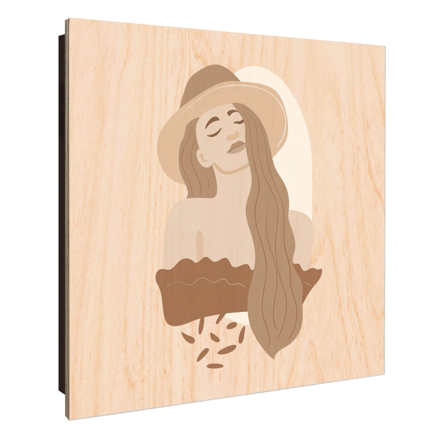 Banjado Großer Schlüsselkasten Holz 30x30cm Schwarz Scharnier Links 50 Hake günstig online kaufen