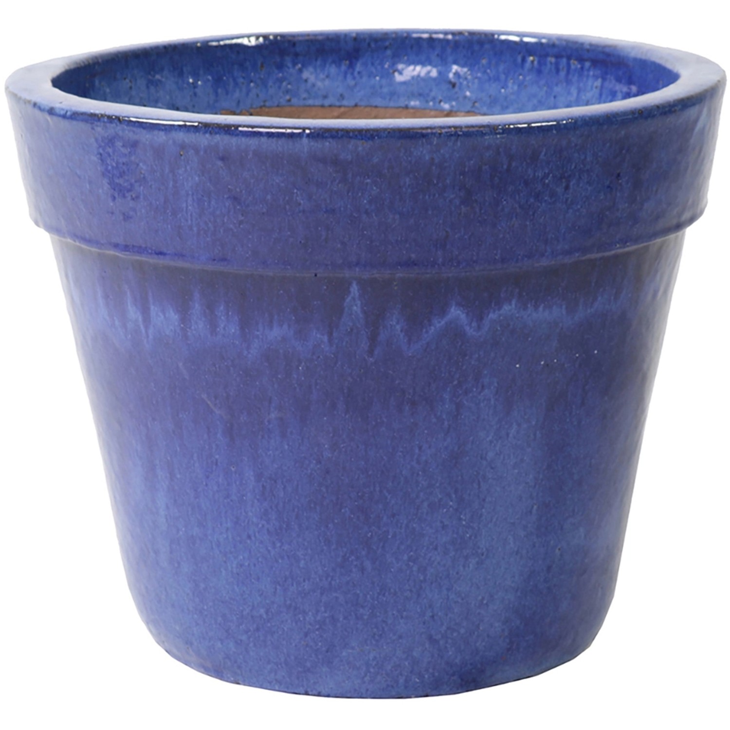 M Collections Pflanztopf Glasiert Basic Pot Ø 27 cm x 20 cm Blau kaufen