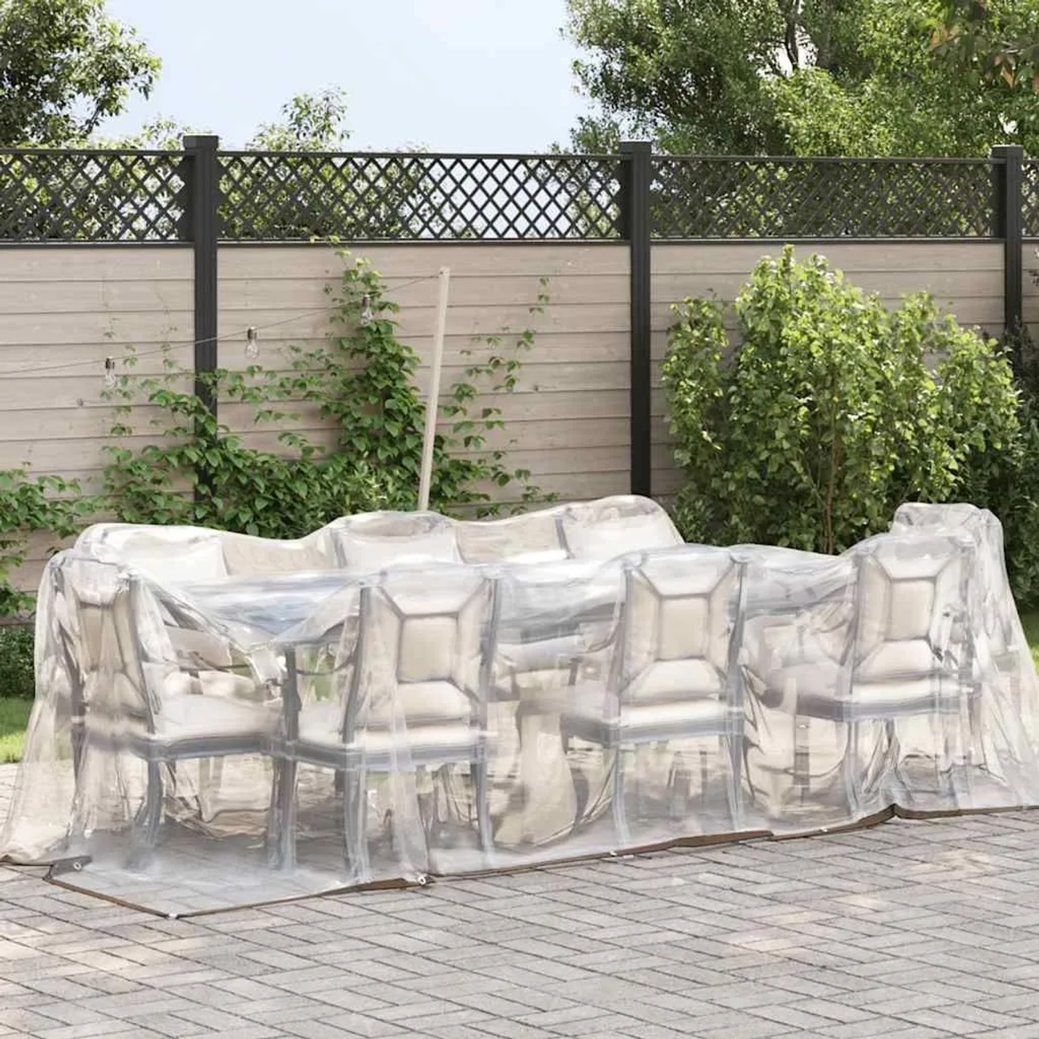 vidaXL Transparente Plane mit Ösen 2x6 m Polyethylen 4018551_2