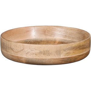 Hellbraune Mica Decorations Schale Tomar aus Mangoholz, Ø 26 cm.