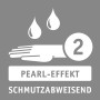 Symbol für Pflasterstein Rona Quarzit: Wasserabweisend mit Pearl-Effekt und Schutzstufe 2.