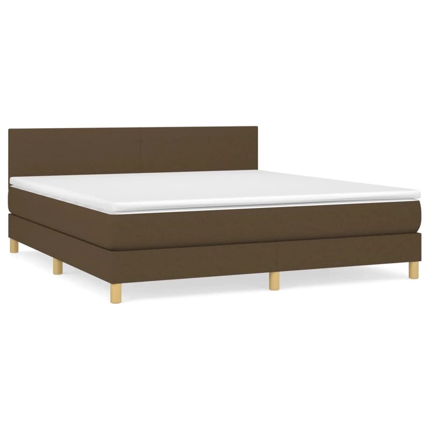 vidaXL Boxspringbett mit Matratze Dunkelbraun 160x200 cm Stoff1373022 günstig online kaufen