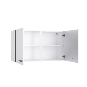 Weißer OPTIFIT Küchen-Hängeschrank Bonn214 (100cm) mit zwei Türen und Einlegeboden für Hauswirtschaftsraum.