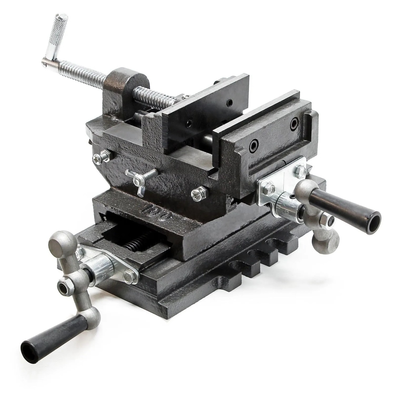 Wiltec Maschinenschraubstock 2Xachse 100Mm Schraubstock Kreuz Frästisch Werkbank