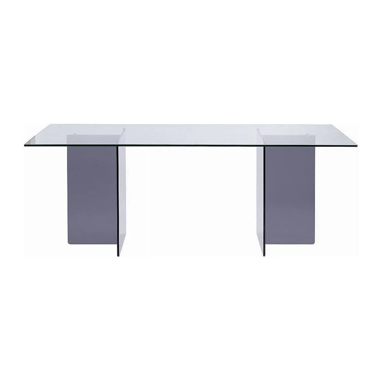 Vente-unique Esstisch Bylena Transparent  Anthrazitgrau 200 cm