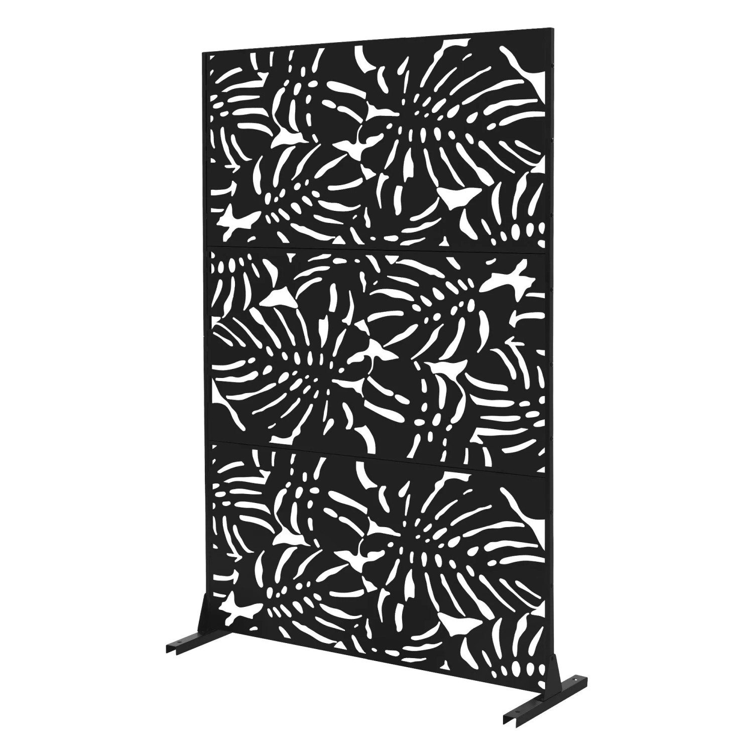 ML-Design Metall-Sichtschutz Roma 120x180 cm Schwarz aus Stahl