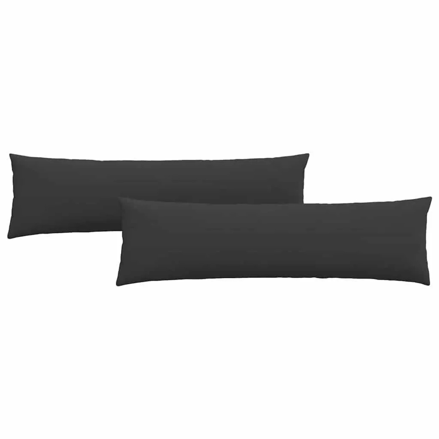 vidaXL Sofakissen 2 Stück Schwarz 145 x 40 cm Stoff 42013857
