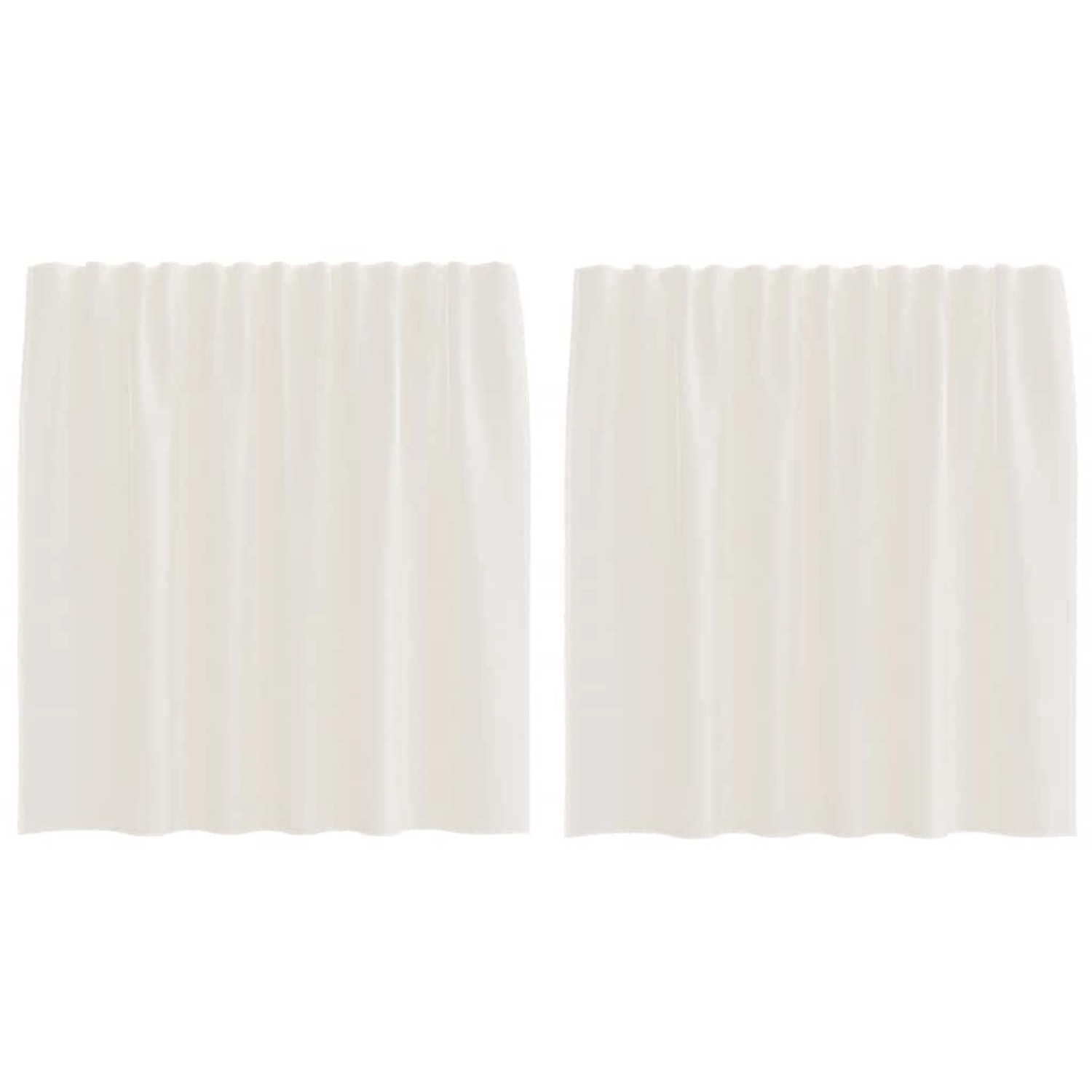 vidaXL Voile Vorhänge mit Stangentaschen 2 Stk Creme 4102176 günstig online kaufen