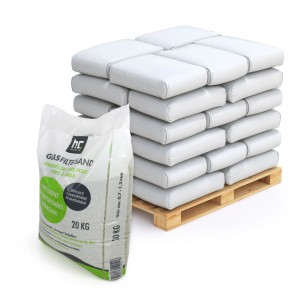 Höfer Chemie Glasgranulat 20kg für Sandfilteranlagen (Körnung 0,7-1,3mm) auf Palette.