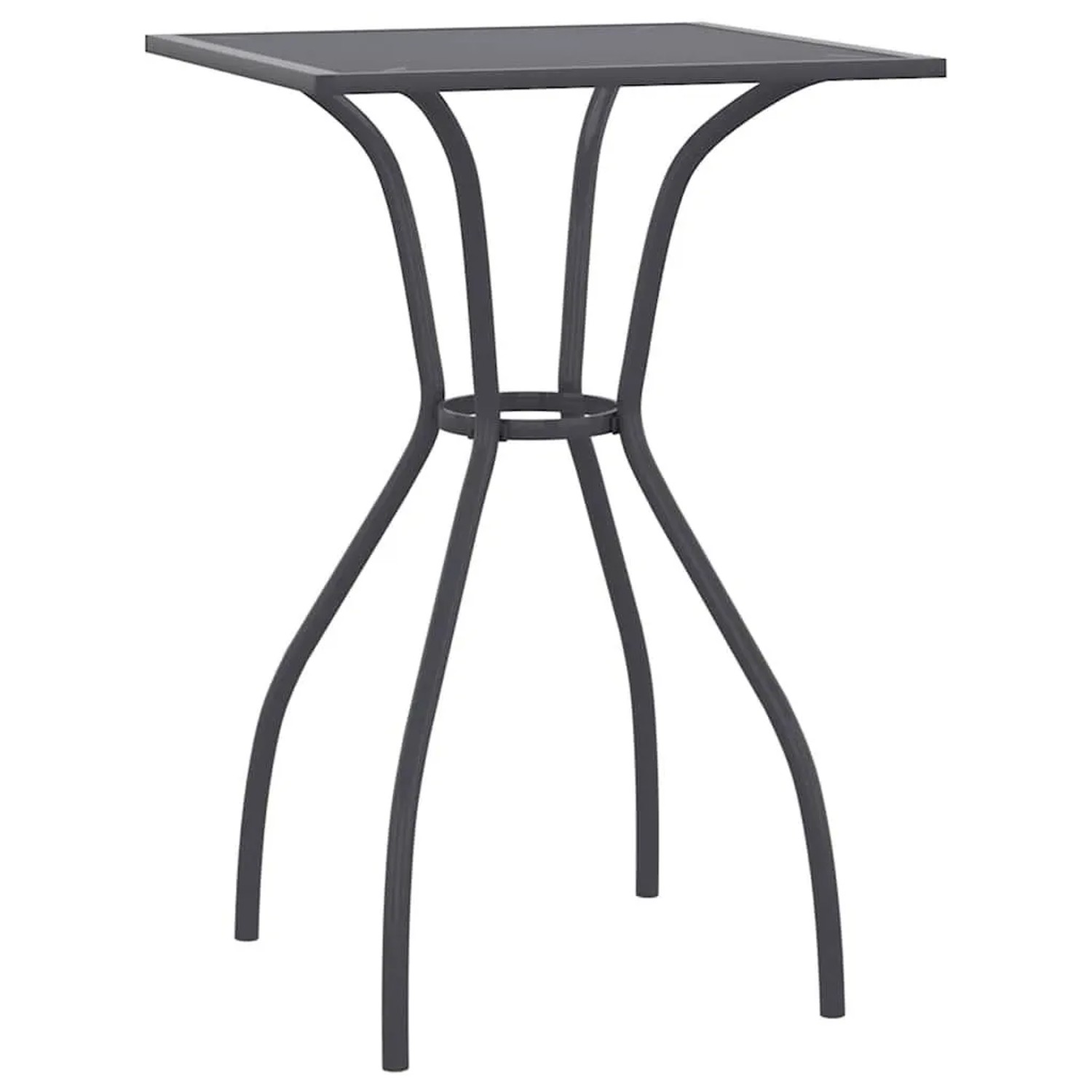 Furnicato Gartentisch Anthrazit 50x50x72 Cm Stahlgitter