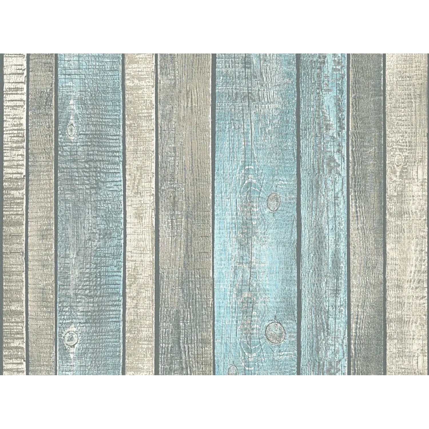 A.S. Création Vliestapete Best of Woodn Stone Holzbretter Taupe-Beige-Blau