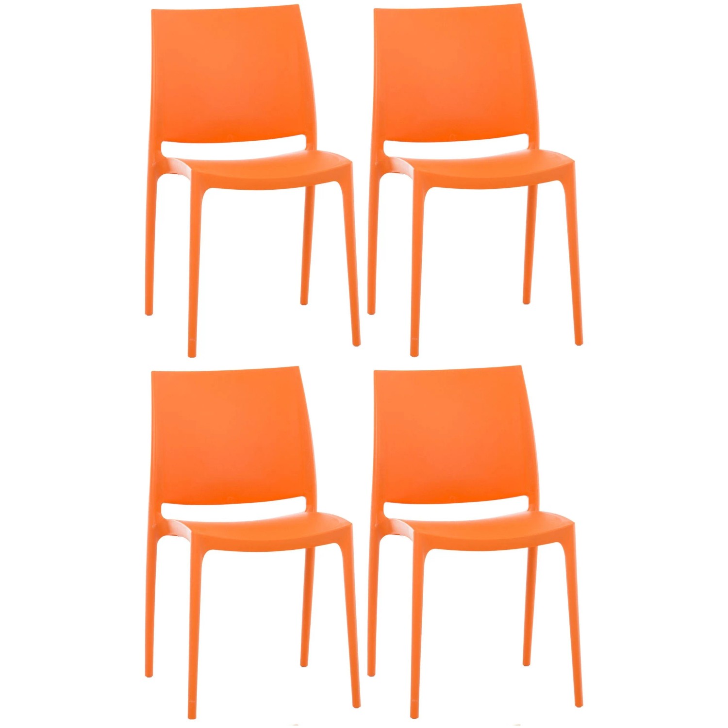 CLP 4er Set Stühle Maya Orange