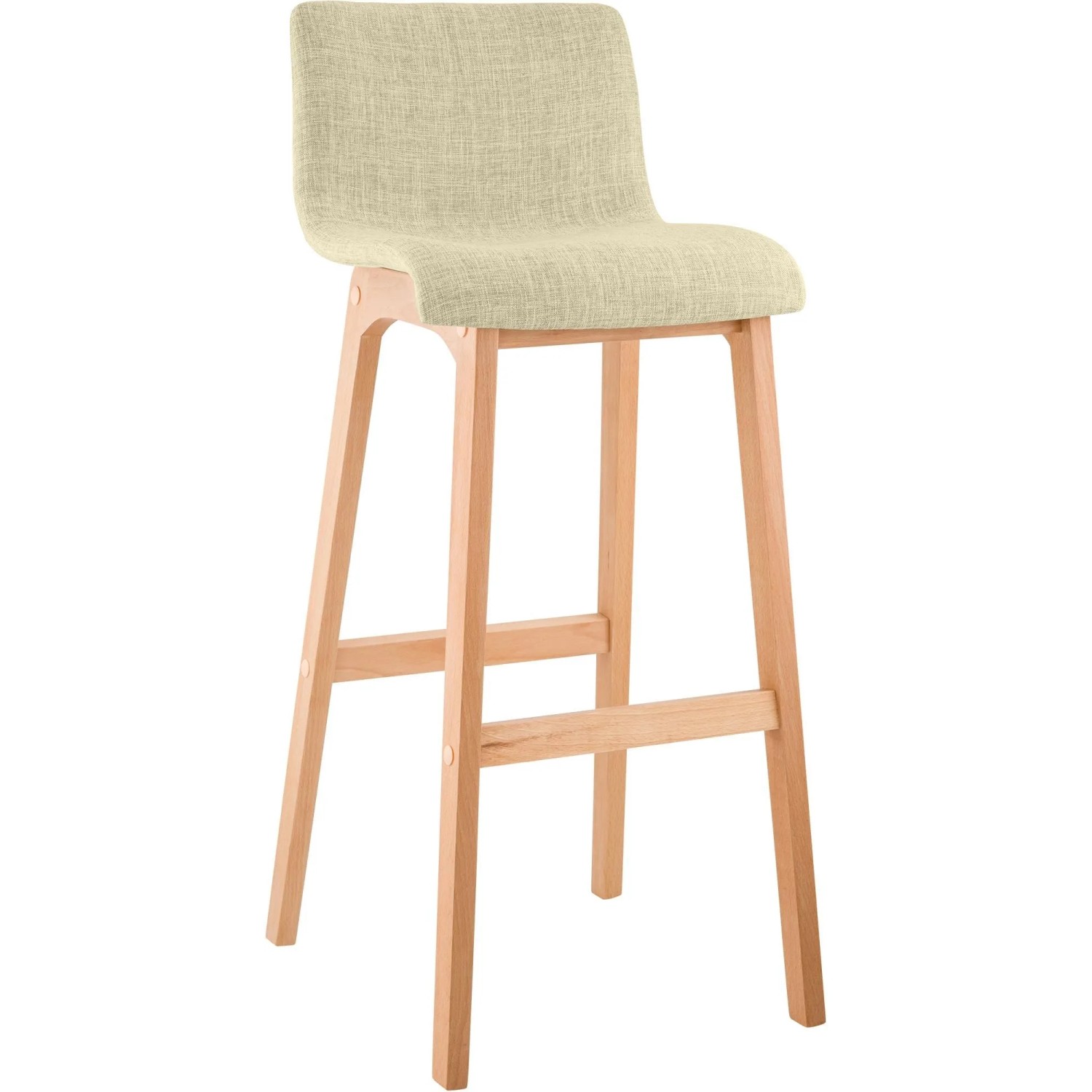 CLP Barhocker Hover Stoff Vierfußgestell Natura Creme
